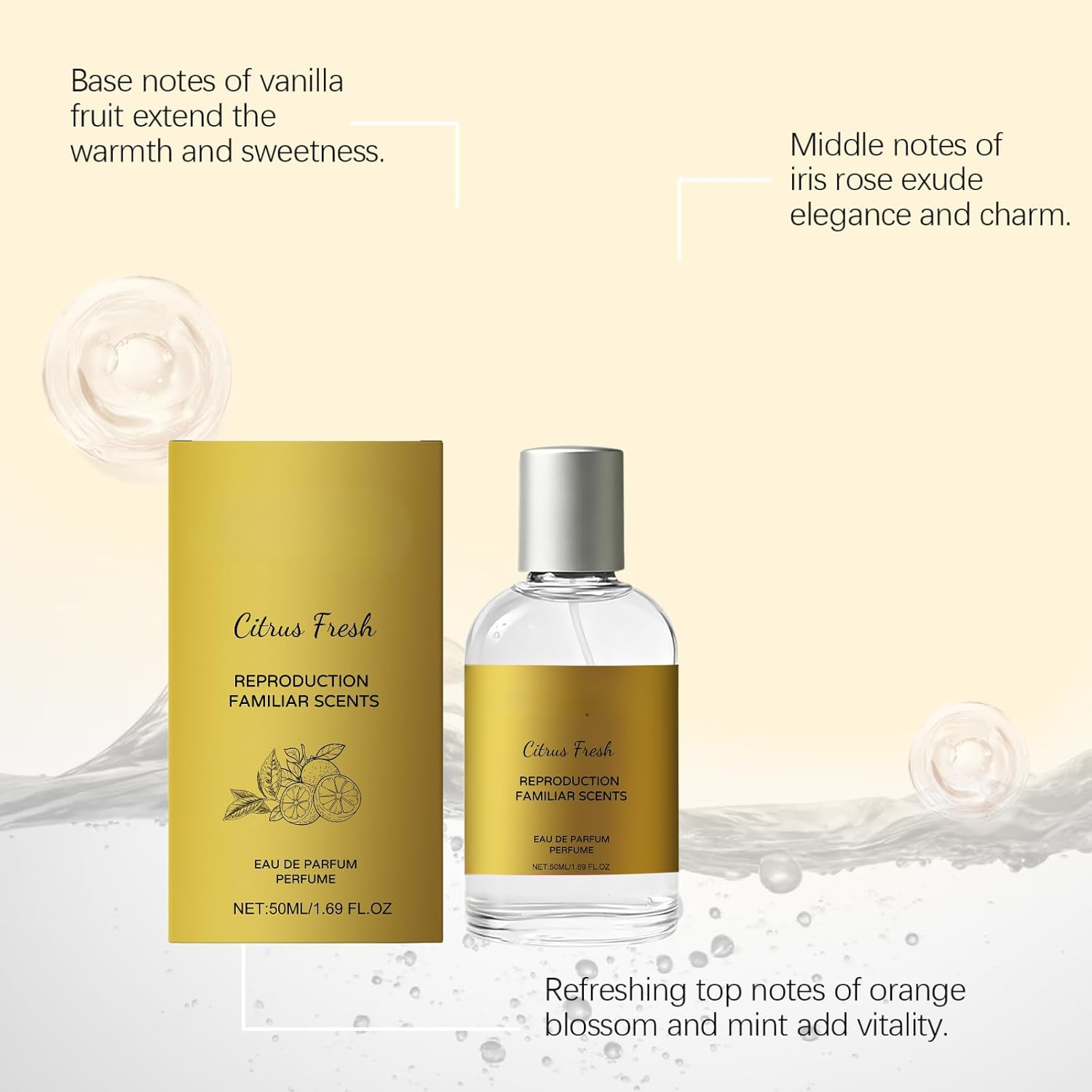 Citrus Fresh Perfume for Women and Men, Long-Lasting Eau De Parfum, Fresh Clean Scent, Everyday Fragrance Spray, Crisp Citrus Cologne, Refreshing Unisex Perfume, Light & Uplifting Daily Wear Scent image number 2