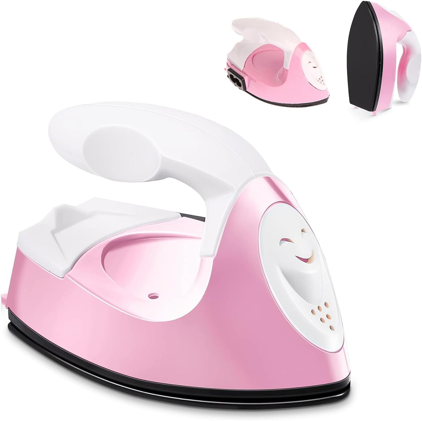 Mini Craft Iron, Pink Mini Heat Press Machine, Portable Travel Handy Heat-On for DIY Transfer Projects, Crafting Clothes image number 3