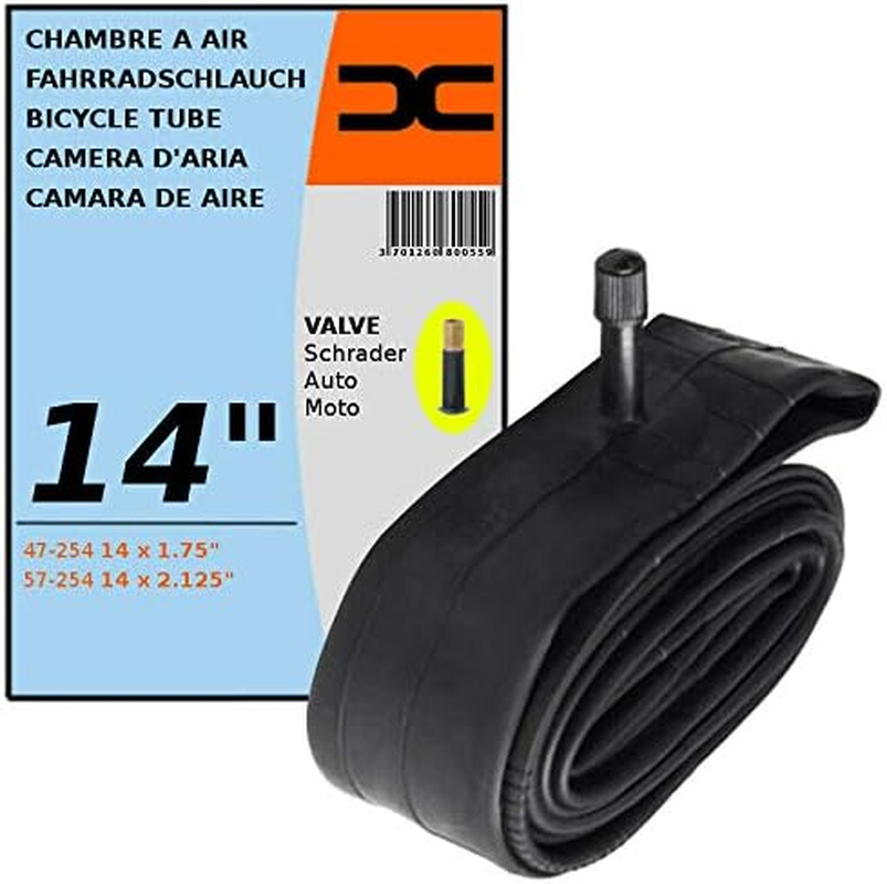 Cyclingcolors Bike Inner Tube 14 X 1.75-2.125" (47/57-254) Schrader Valve Type 35Mm Bicycle TIRE image number 1