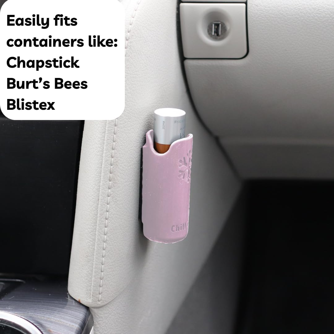 Chill Chap - Insulated Lip Balm Mount - Premium Interior Car Accessory - Keep Your Chapstick Handy and Upright! - Great Low-Cost Gift (Lavender) image number 5