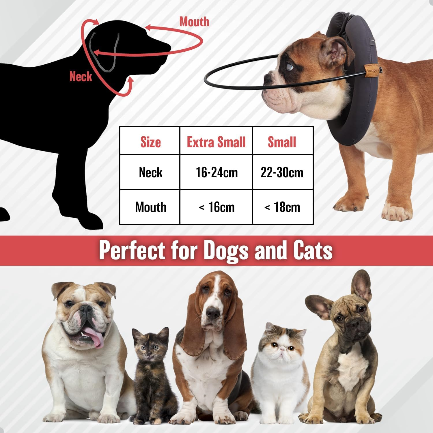 Blind Dog Halo Anti-Collision Harness &ndash; Face Guard for Blind Dogs, Adjustable & Waterproof with Detachable Fiberglass Rod &ndash; Ensures Safety, Prevents Bumps, Ideal for All Breeds & Sizes (Extra Small) image number 4