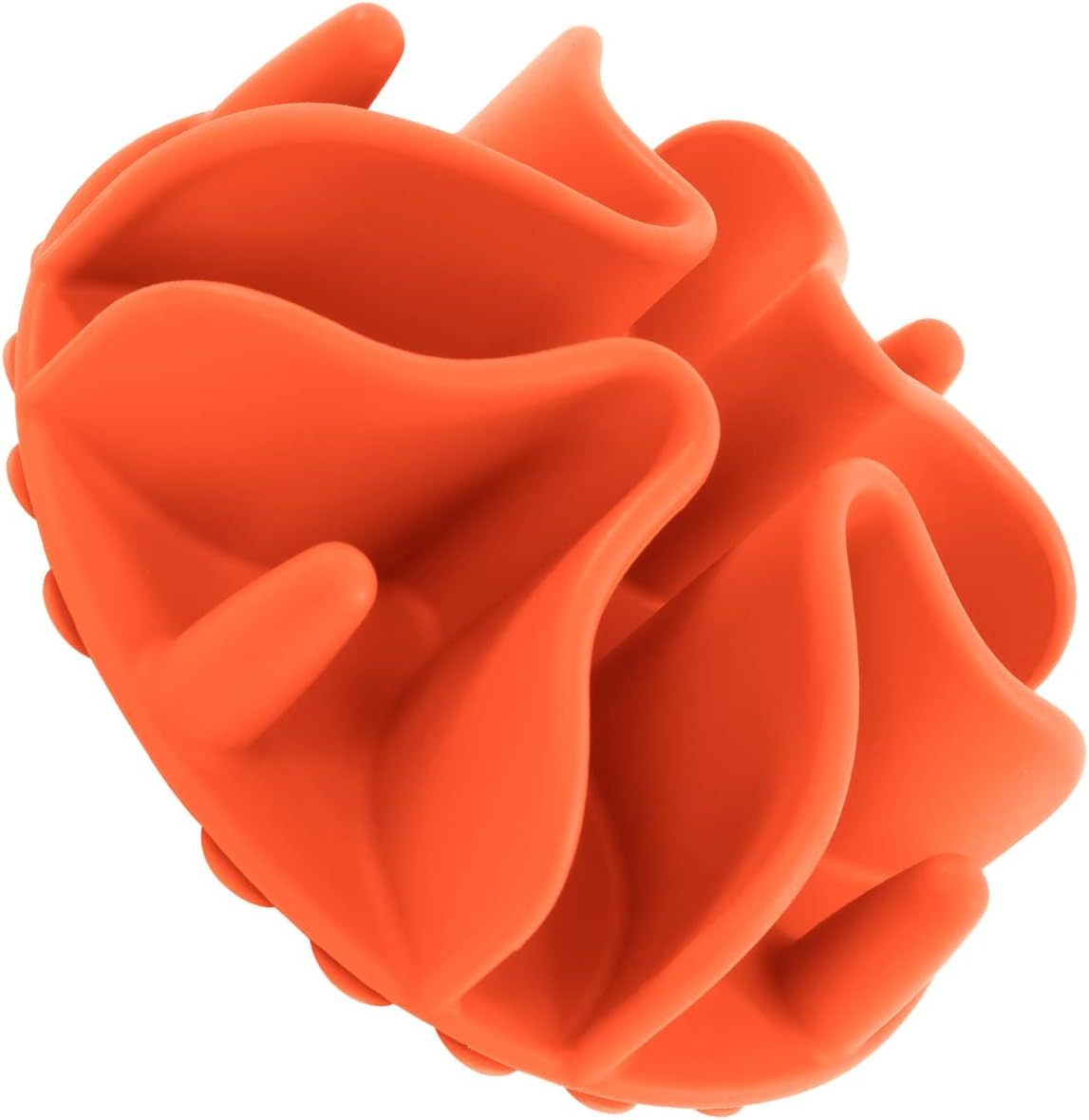 Jaoul Cat Slow Feeder Insert,Dog Bowls Small Slow Feeder,Puzzle Design with 21 Octopus Suction Cups for Small Breed Dog Bowls Cat Bowls 4" (Orange)