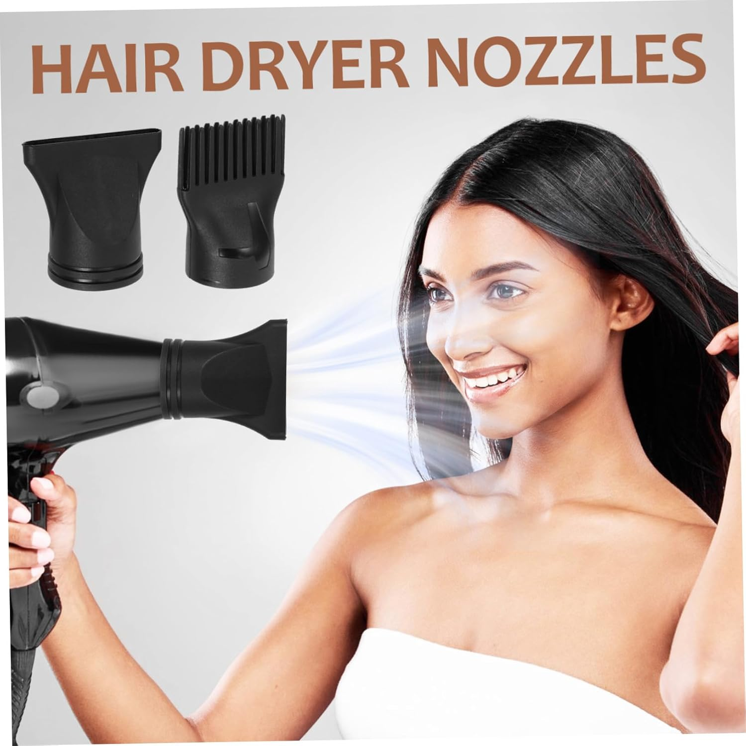 MAGICLULU 2Pcs Hair Dryer Diffuser Nozzle Compatible Blow Dryer Attachment for Quick Curling Straightening Heat Resistant Design Fit for Various Brands image number 3