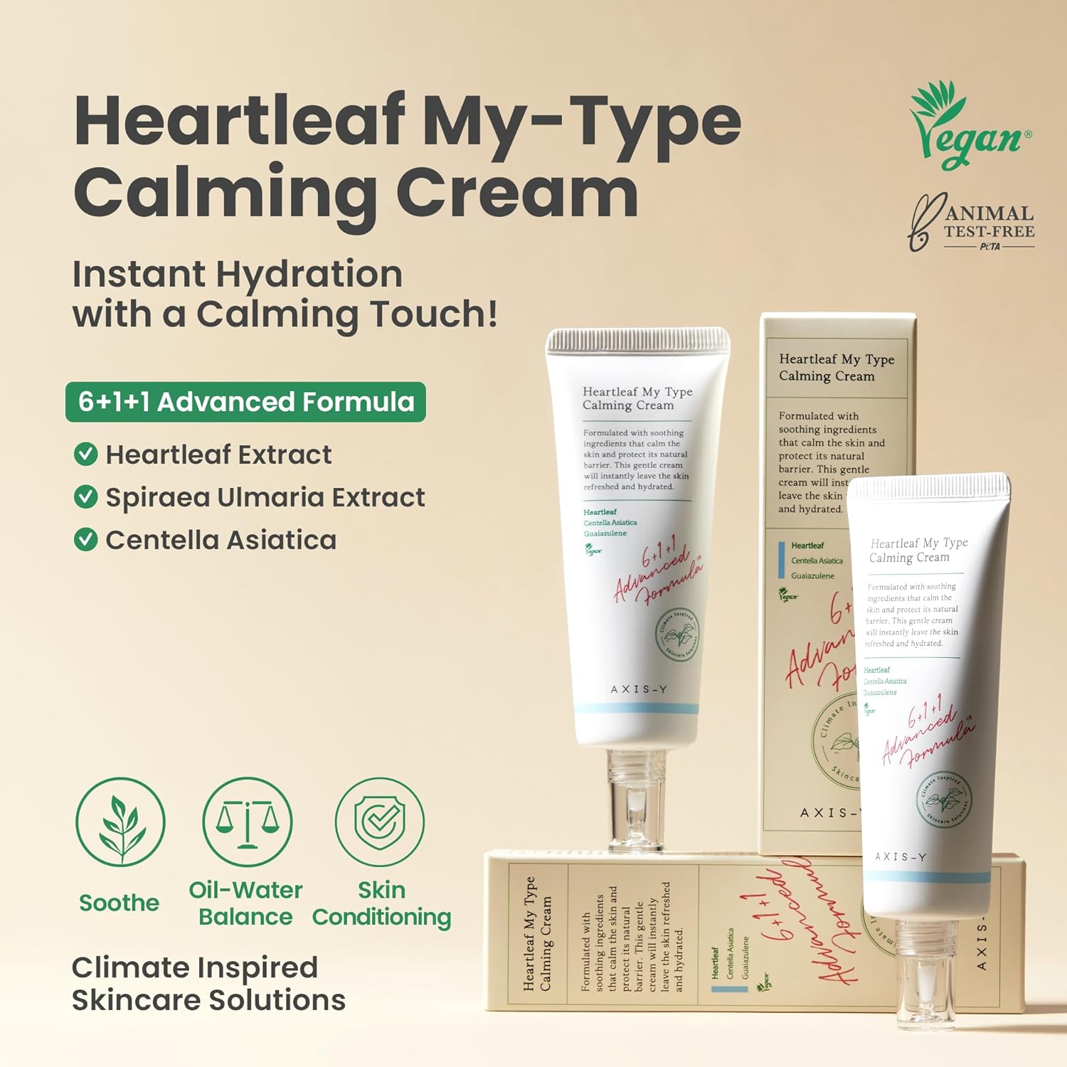 Axis - Y Heartleaf My Type Calming Cream 60 Ml image number 3