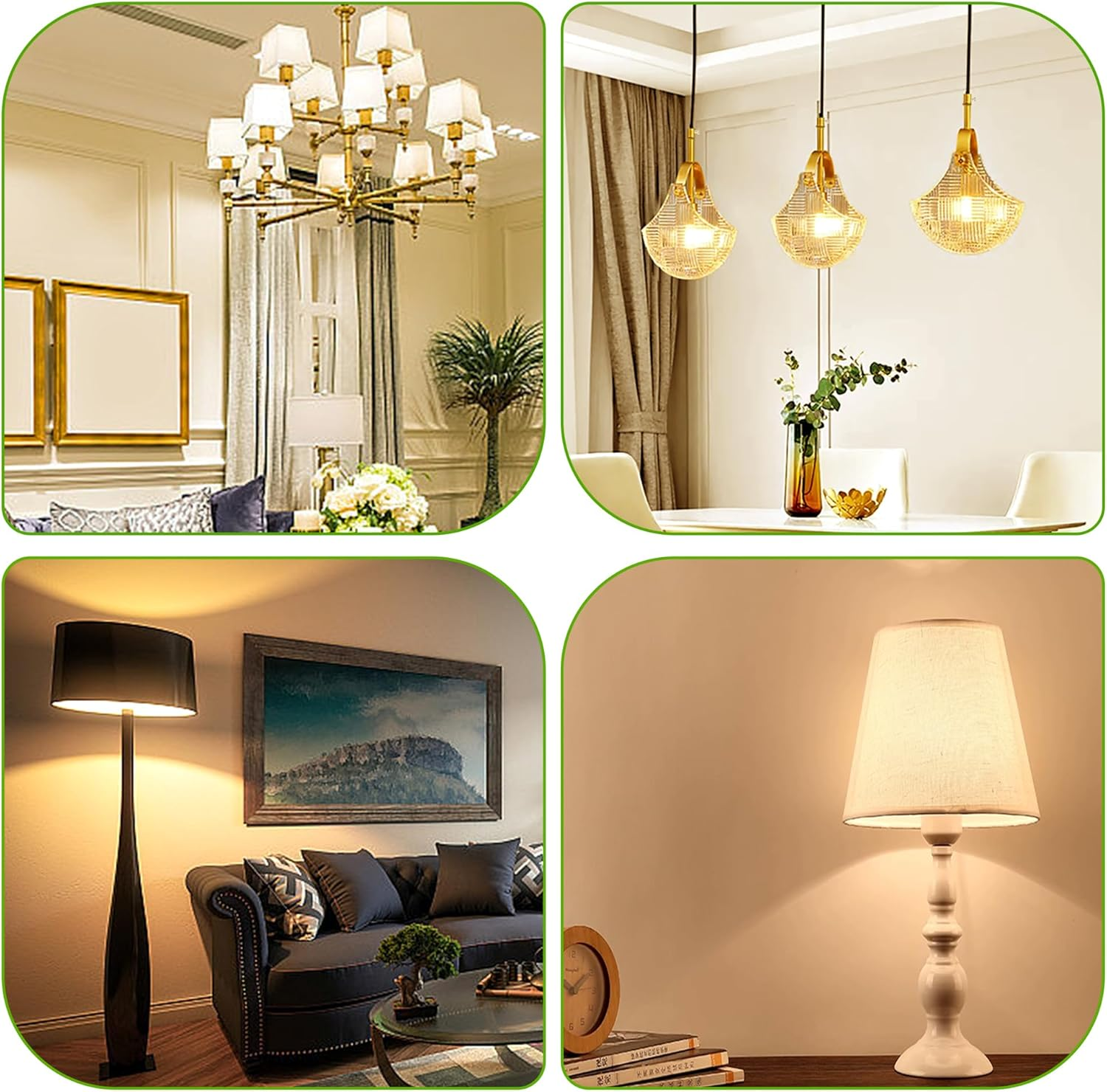 ROSY CLOUD E27 LED Bulb,20W Equivalent 200W Halogen Bulbs, 2400LM, Corn Light Bulbs for Home, Warehouse, Garden Lighting (Non-Dimmable, Warm White-E27-3 Count-Pack of 1) - 3-Color Dimming(E27-3 Count) image number 4