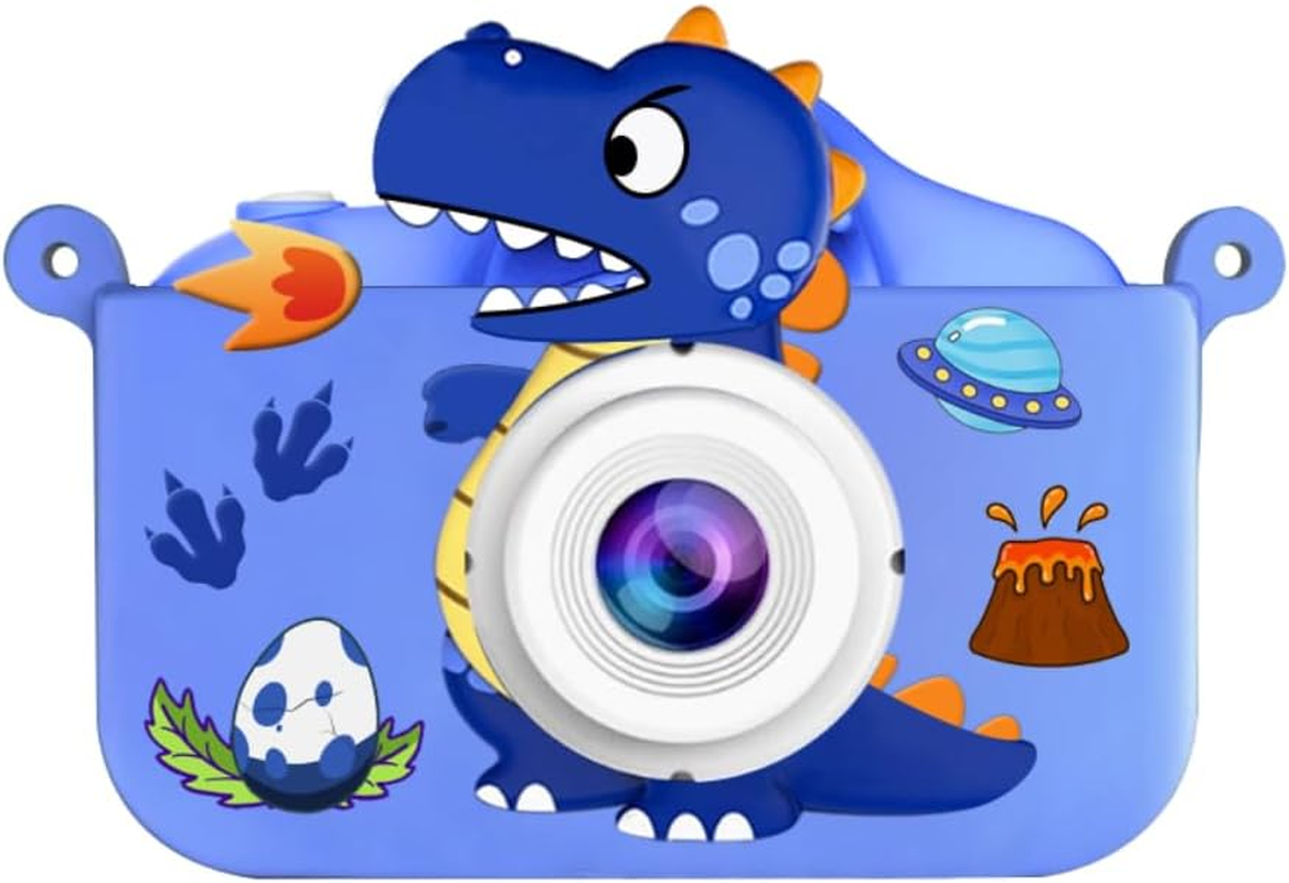 Kids Camera Gifts for 3-8 Year Old Boys Girls, IGGDOQI Children Digital Camera with Silicone Cover, HD Video 2 Inch Screen for Outdoor Play with 32GB TF Card & Card Readers for Boys Girls Gift (Pink)