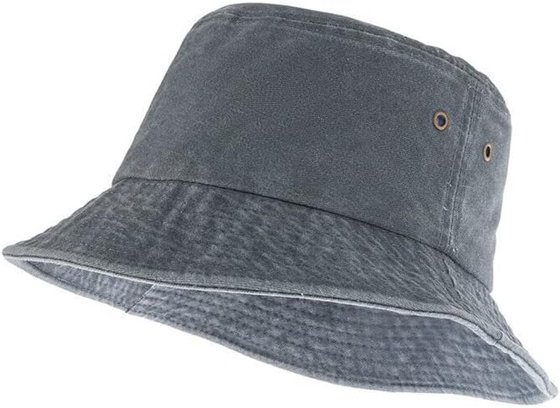AIMALL Unisex Men Women Washed Cotton Outdoor Camping Sports Bucket Hats Fisherman Hat-Stylish Unisex Cotton Bucket Hat -Washed Finish for a Vintage Look