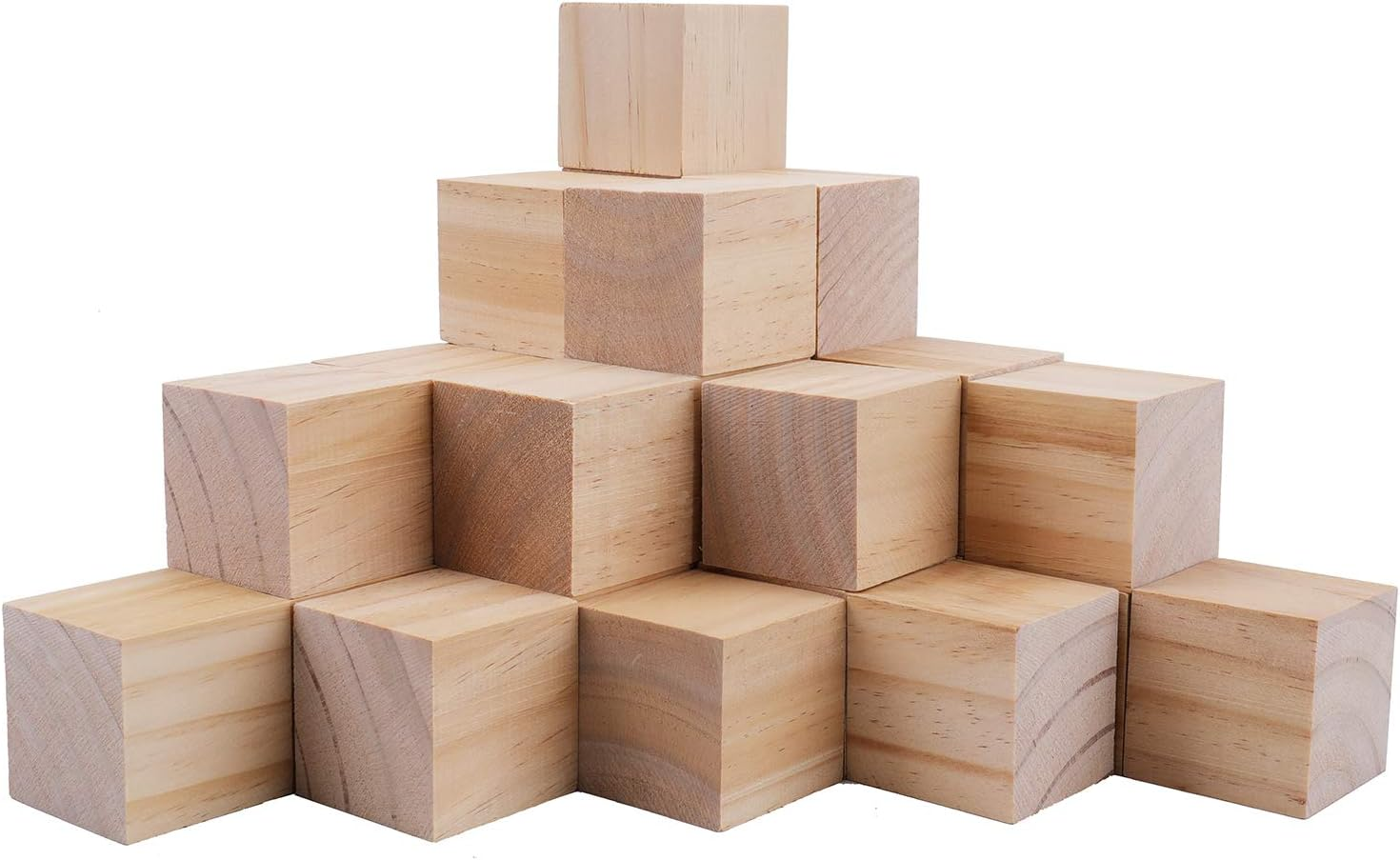 Tosnail 30 Pack 2 Inches Unfinished Wooden Cubes Wooden Blocks - Great for Crafts Making image number 6