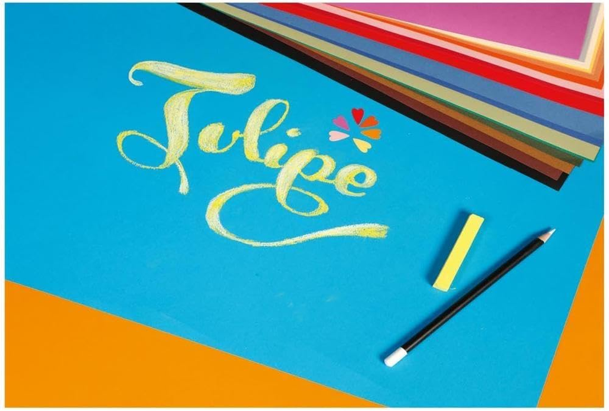 Clairefontaine 960550C Pack of 50 Sheets Tulip Drawing Paper 160 G DIN A3 Acid Free 100% Cellulose 1 Pack 24 Assorted Pastel Colours