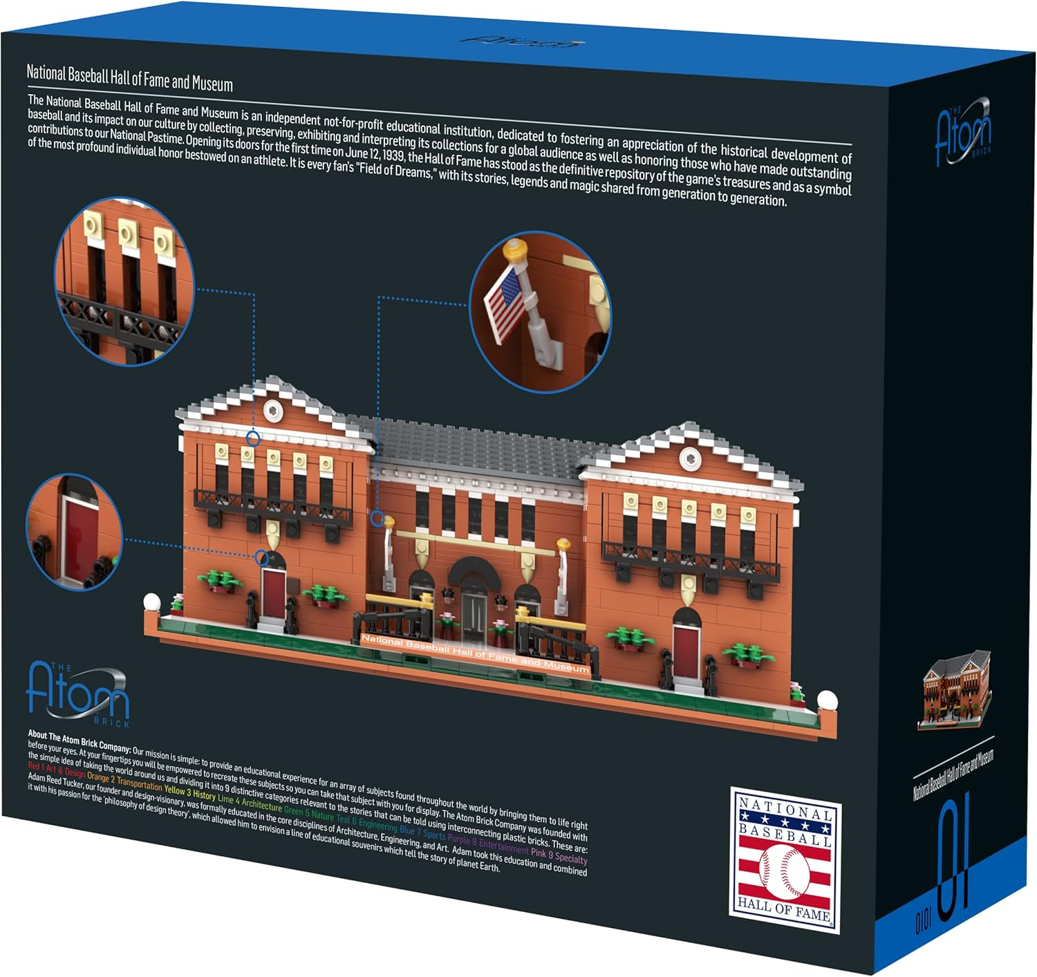 The Atom Brick National Baseball Hall of Fame and Museum Building Set