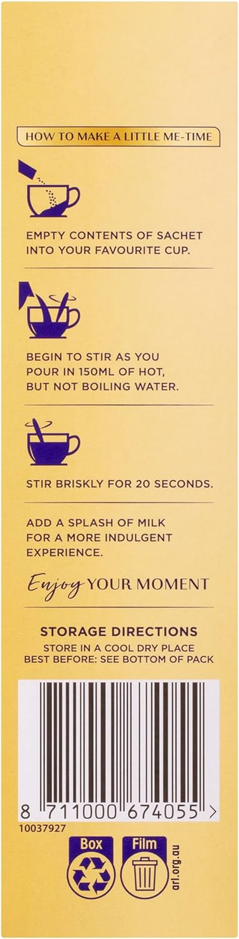 Moccona Cadbury Hazelnut Mocha - 40 Individual Sachets (8 X 5 Pack) image number 3