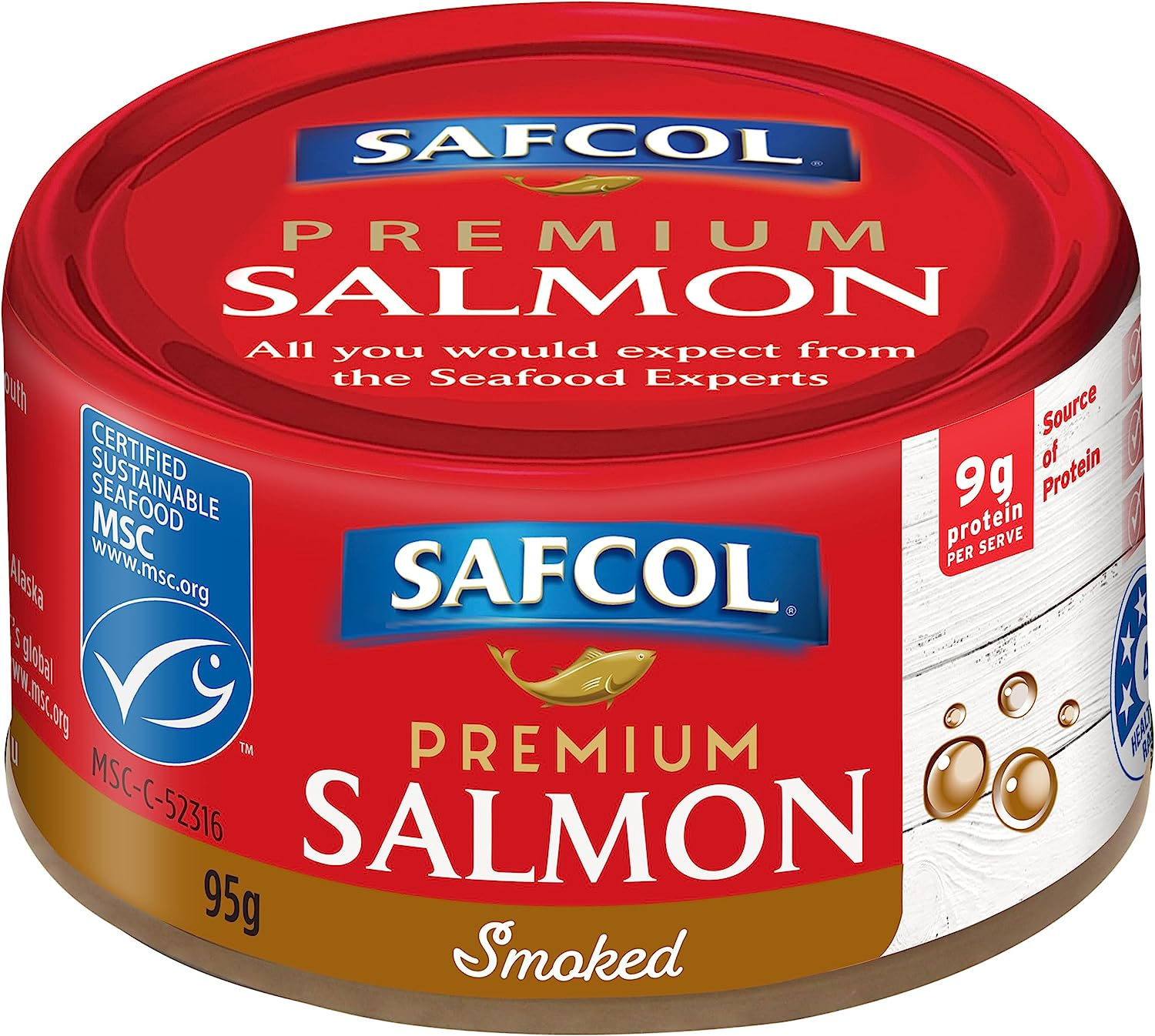 Safcol Australia SAFCOL Premium Salmon Naturally Smoked 95G Can, 12 Pack, 1 X 1.14 Kg