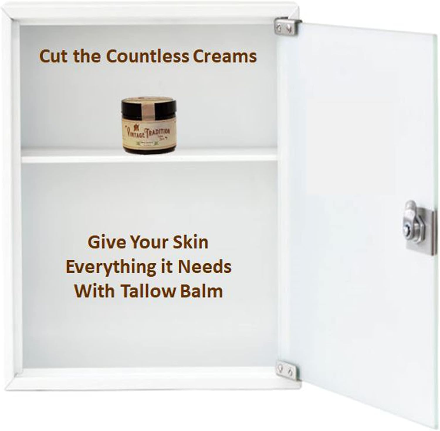 Vintage Tradition Vanilla Bean Tallow Balm, 100% Grass-Fed, 2 Fl Oz"The Whole Food of Skin Care" image number 2