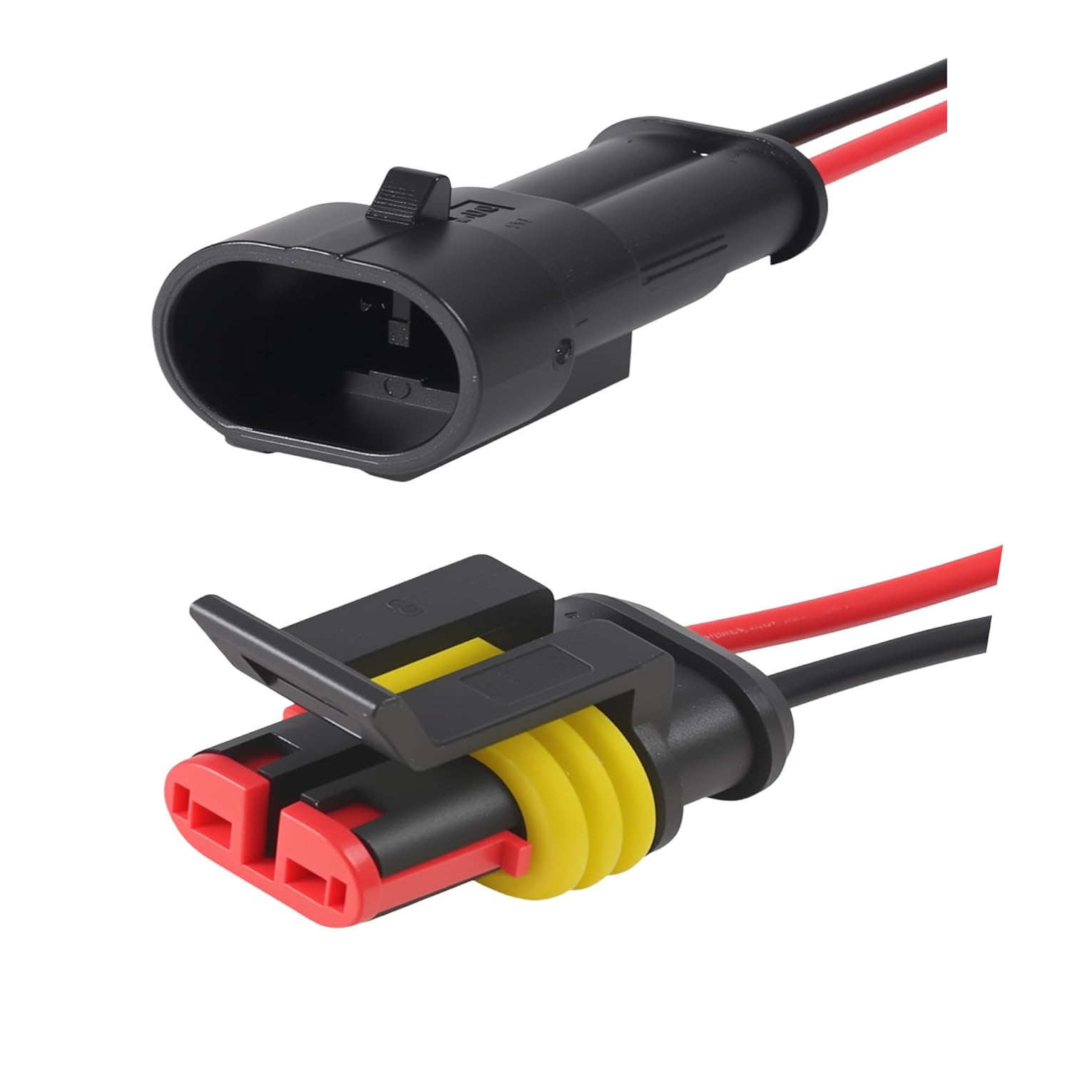 EFGTEK 5 Pack 2 Pin Automotive Electrical Connector 20AWG Plug Socket Quick Disconnect Waterproof 2 Way Wire Connectors with 7.5Cm Wire AWG Male and Female Way Marine 1.5Mm Series Terminal Connector image number 6