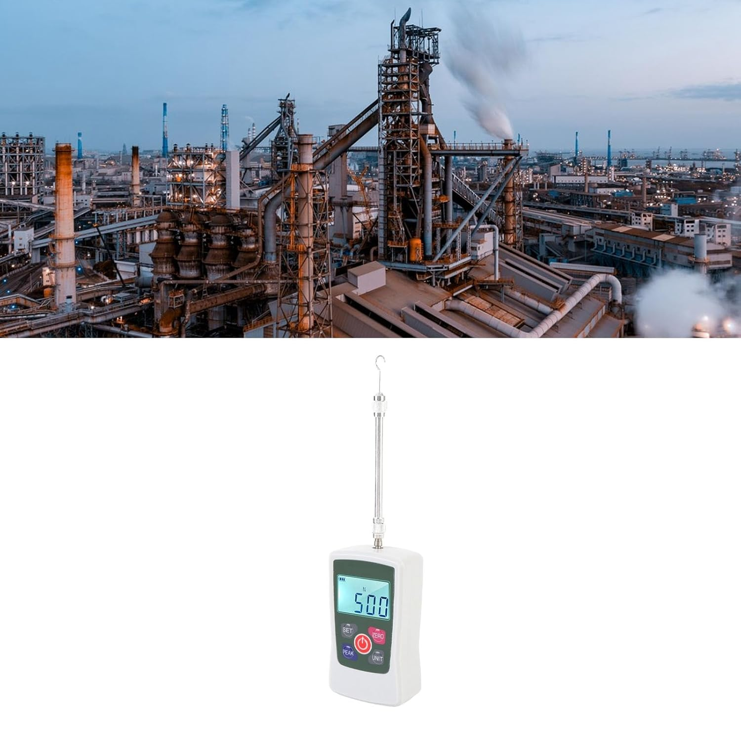 Jectse Push Pull Force Tester with Backlit Screen Limit Setting for Quality Control for Inspectors and Technicians image number 4