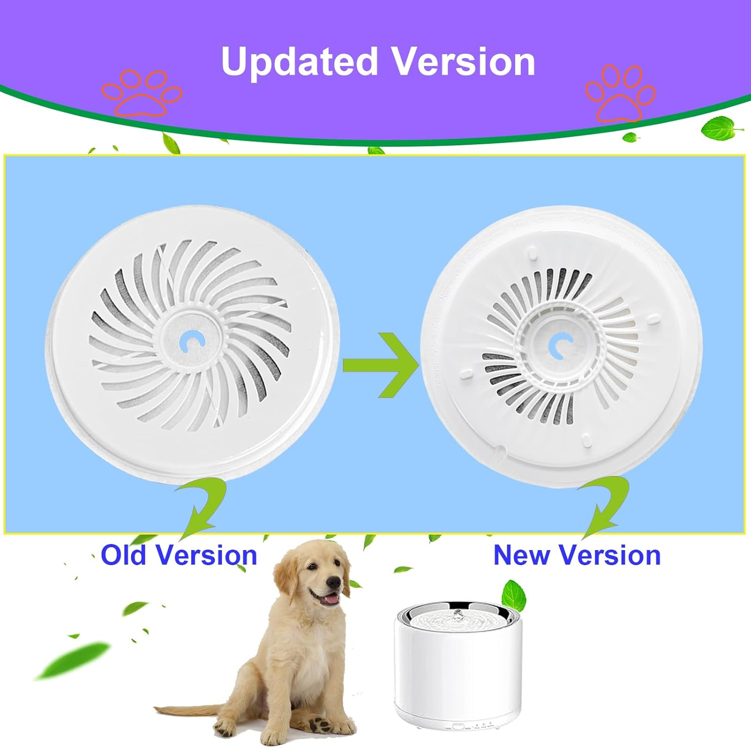 Cat Water Fountain Filter for Pet .Kit E Versweet 2S/3/3 Pro,E Versweet Solo/Solo SE Pet Water Fountain,Triple Filtration Pet Fountain Filters Replacement,Cat Fountain Filter Replacement image number 5