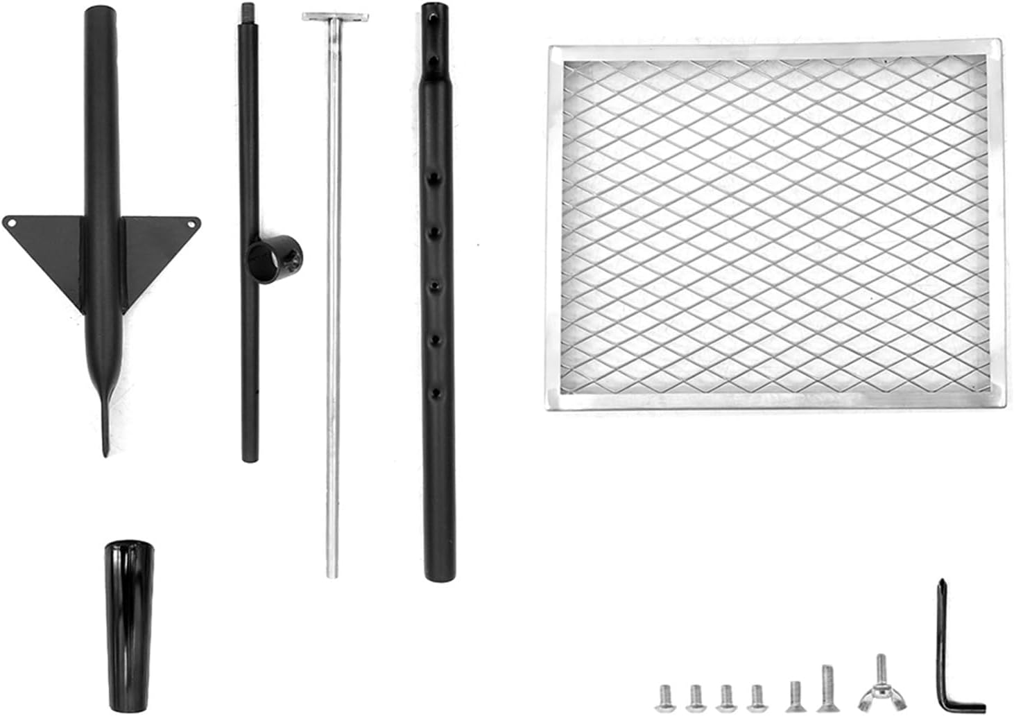 Biggerfire Swivel Campfire Grill 360&deg; Adjustable Open Fire Grill Grate, Fire Pit Grill Grate over Fire Pits, Outdoor Cooking Equipment for Camping,Picnics Campfires image number 5