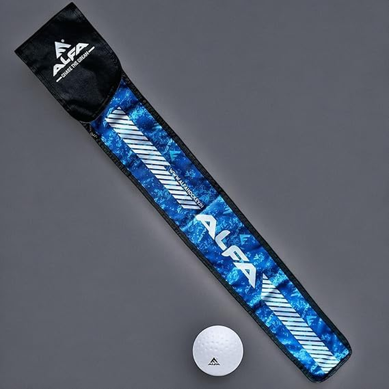 ALFA AX5 Hockey Stick| Color: Fluro Yellow | Size: 36.5" | Material: 50% Carbon Composite | Gender: Unisex | Scoop Bend for Drag Flicks | Ergonomic Grip for Control | Lightweight for Speed