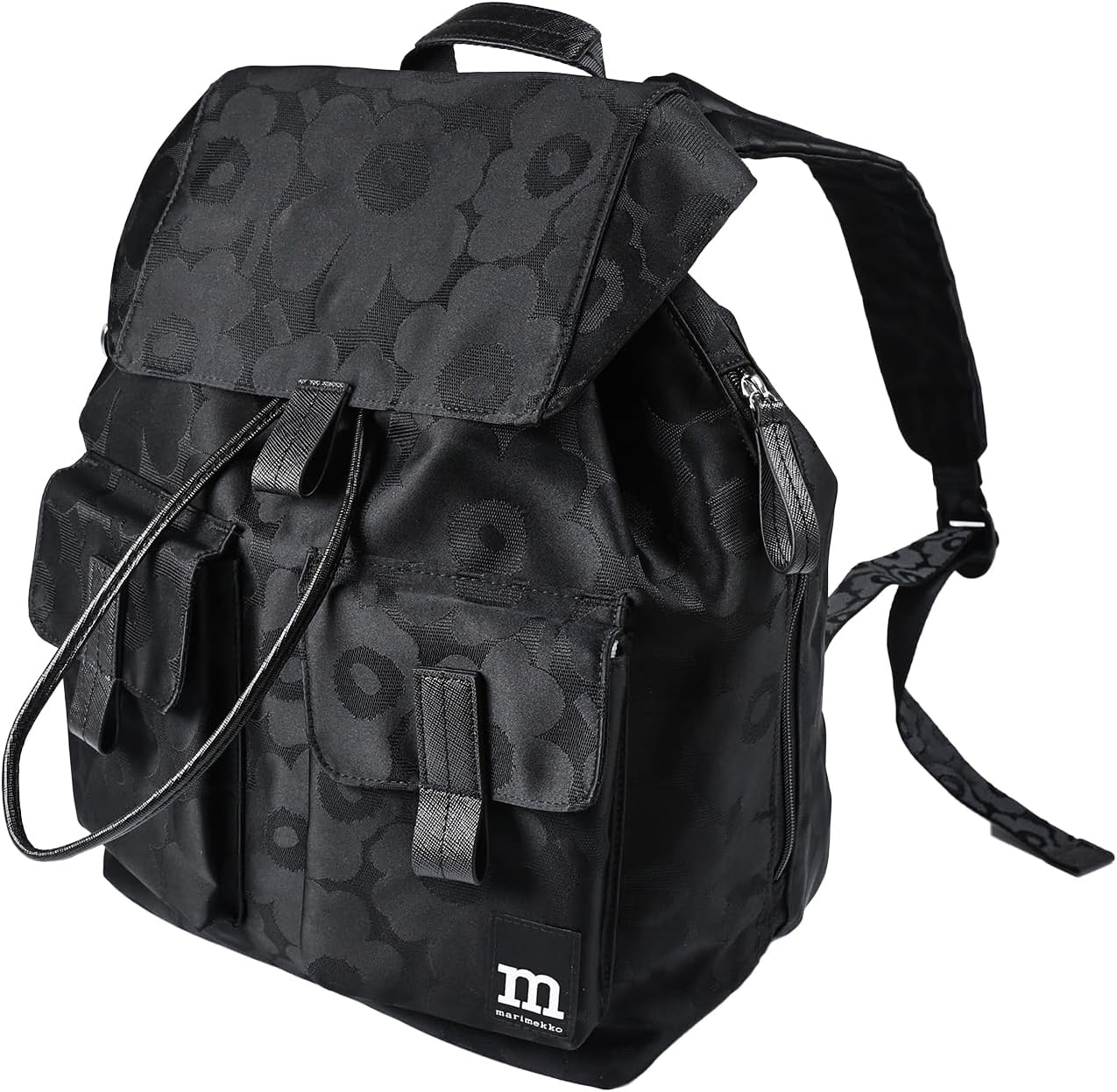 Marimekko 092229 999 Women'S Backpack, Bag and Backpack, Everything Unikko Women'S, Black X White, Scandinavian Miscellaneous Goods, Scandinavian Design, Black, Free Size image number 4