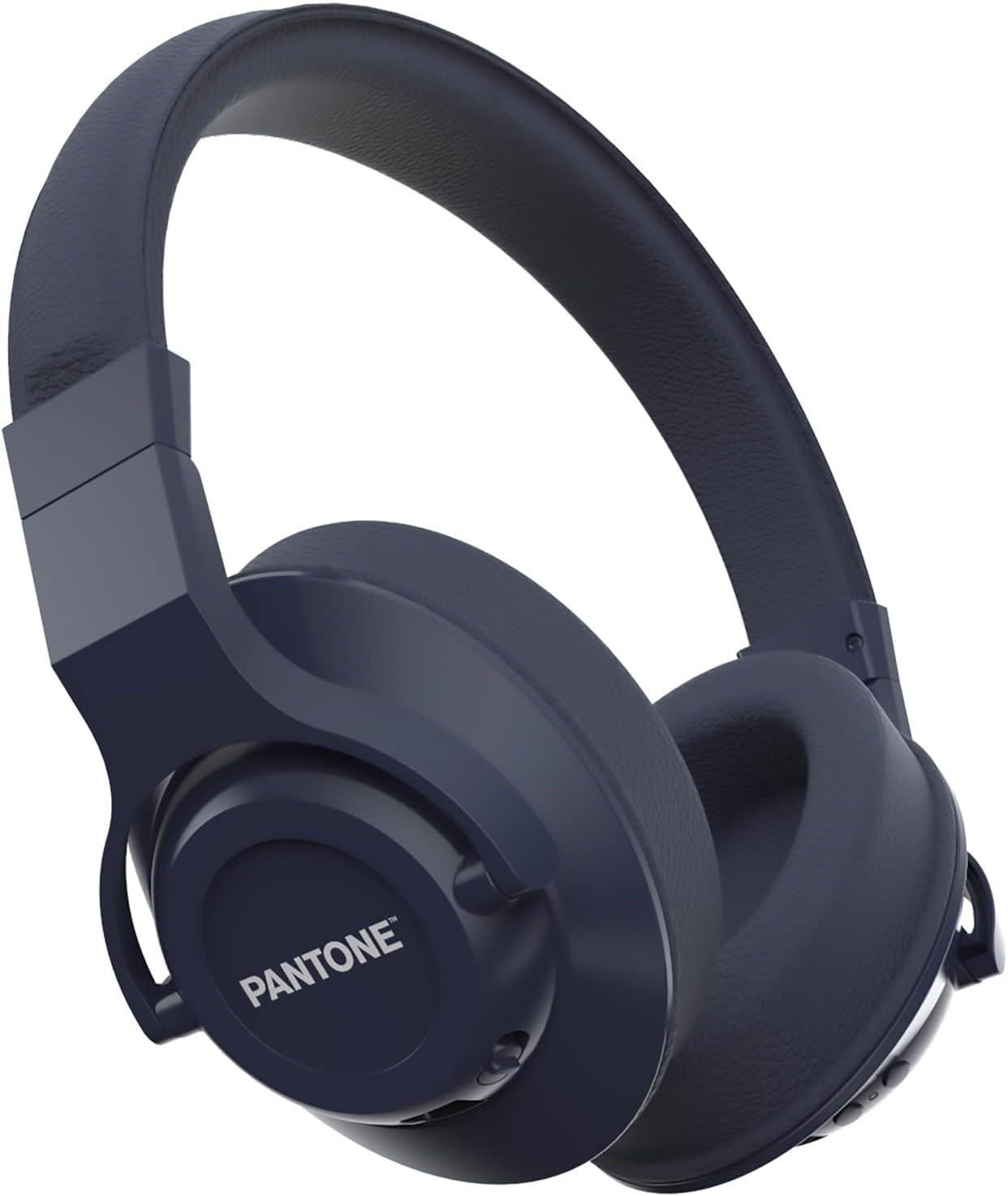 Pantone Celly, Line Wireless Headphones, Bluetooth 5.0 Technology with Active Background Noise Cancellation, Padded Pavilions and Adjustable Headband, 16 Hours of Music Playback, Navy image number 2