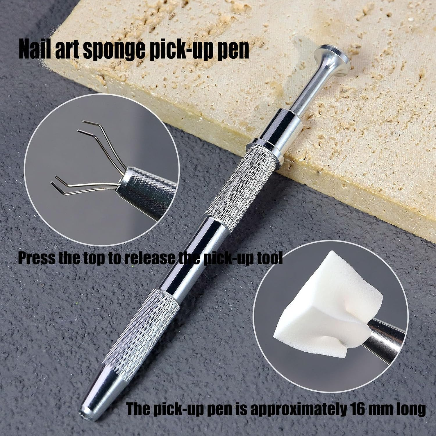 Mtxorvix 50PCS Soft Nail Sponges for Ombre and Blush Nail Art, Nail Buffer Block, Professional Gradient Sponge Set with Grabbing Pen, Manicure Accessories for Nails image number 6