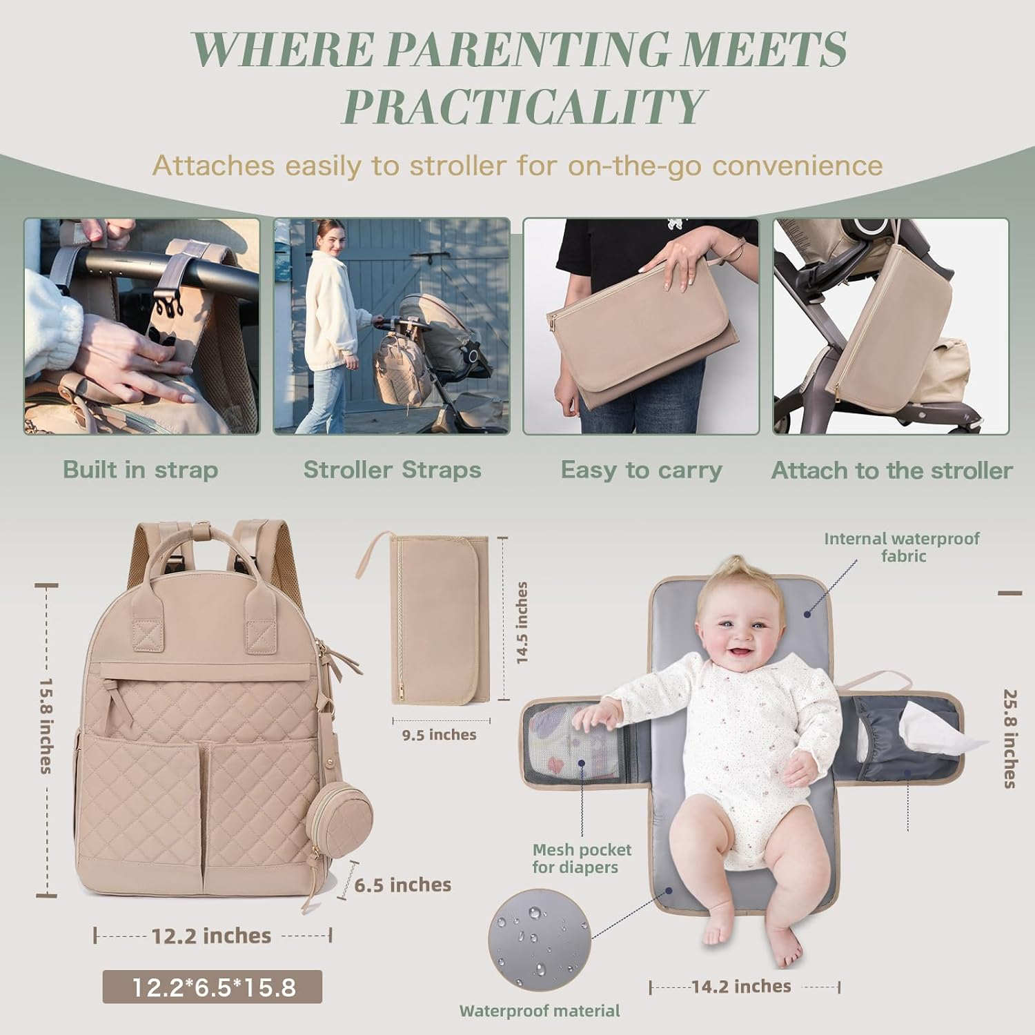 ILCOLPO Diaper Bag Backpack