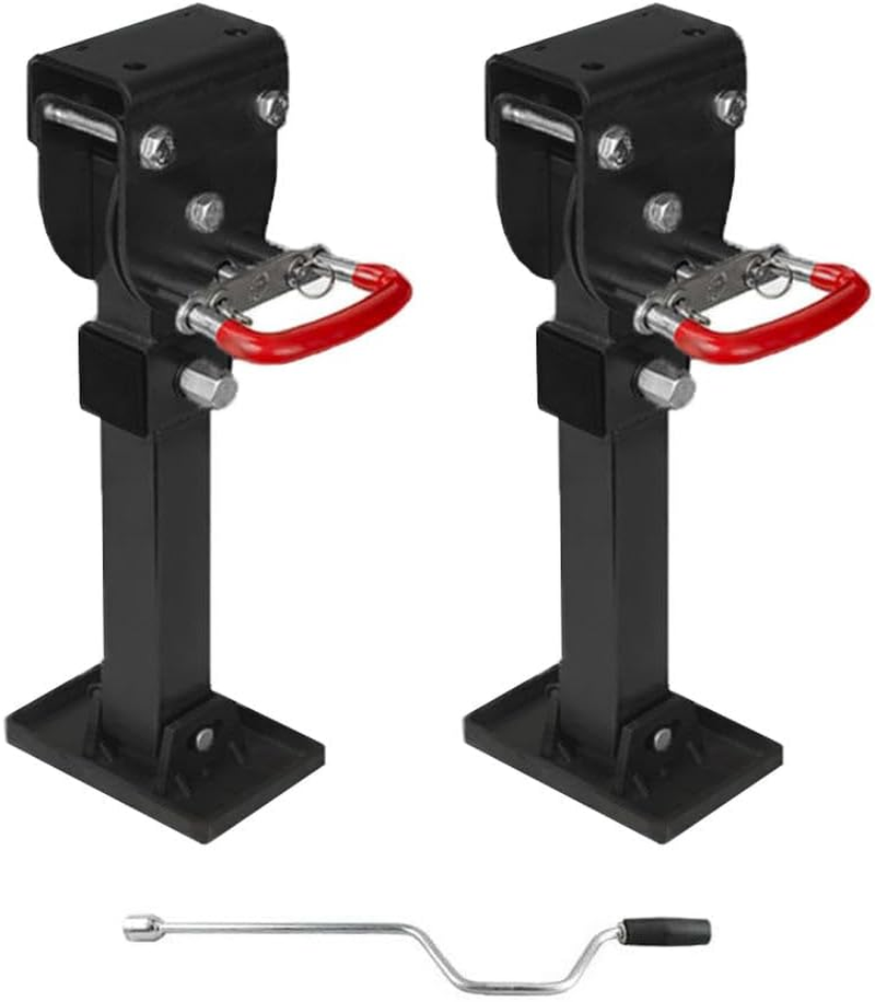 Black Corner Legs Drop down Stabilizers 500Mm Handle 1200Lbs Caravan Camper Trailer 2-Pack Bundle