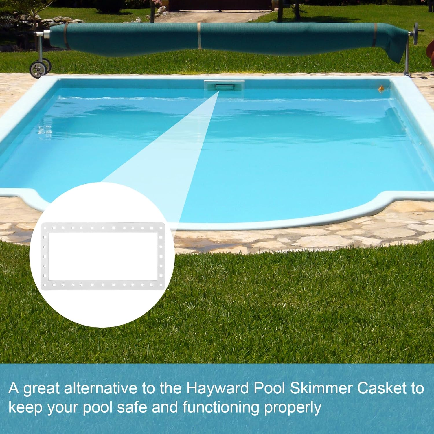 2Pcs Pool Skimmer Gasket Replacement, 3/4" X 7.5" Wide Mouth above Ground Pool Skimmer Gasket Compatible with Hayward SPX1091GW SP1091LX