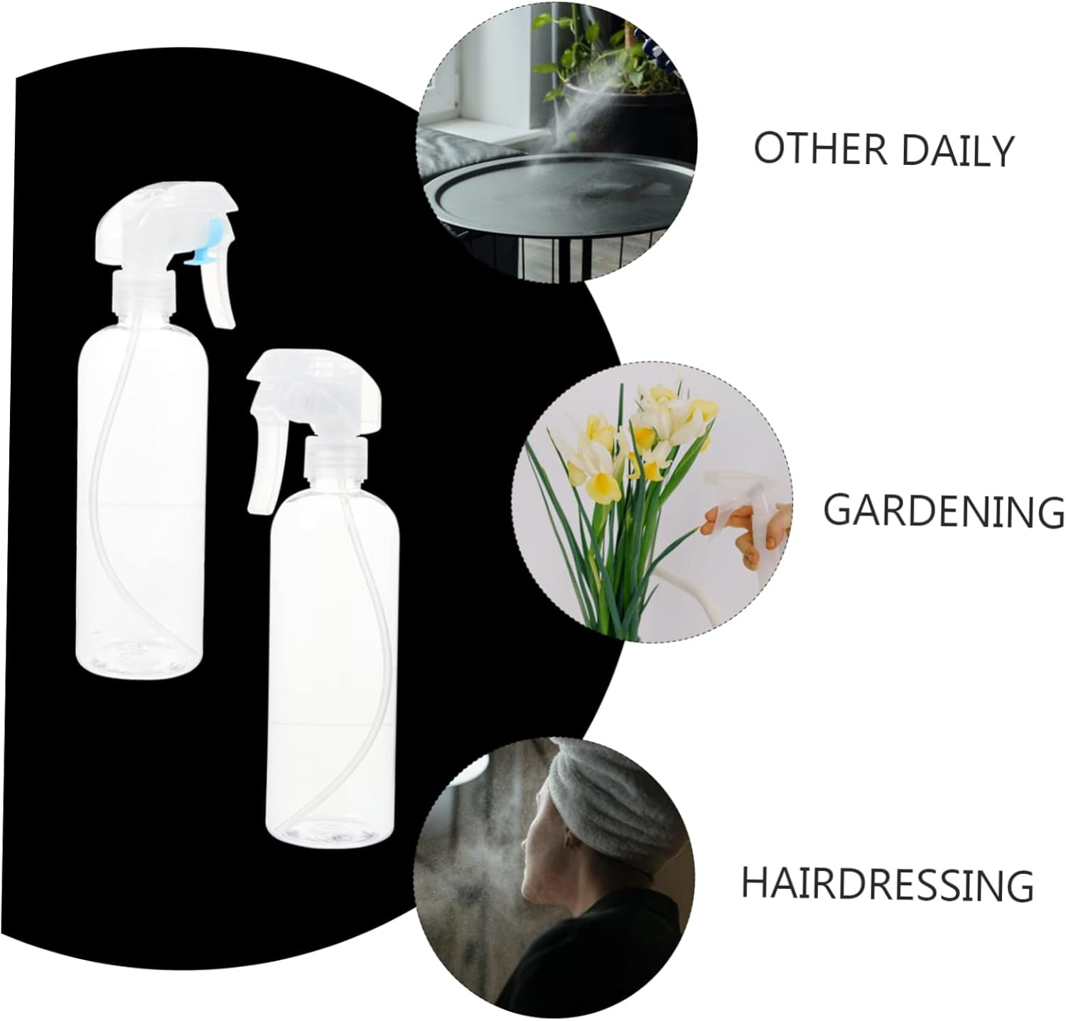 Outanaya 2Pcs Spray Bottle Water Sprayer for Plants Refillable Plastic Gardening Supplies Garden Use image number 2