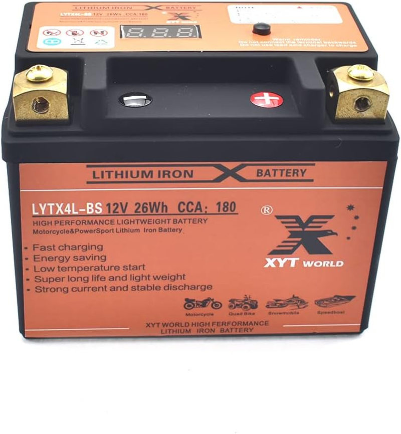 Lithium Battery LYTX4L-BS 12V 180Cca Motorcycle ATV Quad Dirt/Pit Bike Replace MG4L-BS MBTX4 YT4L-BS YB4L-A UT4L-BS RTX4L-BS image number 5