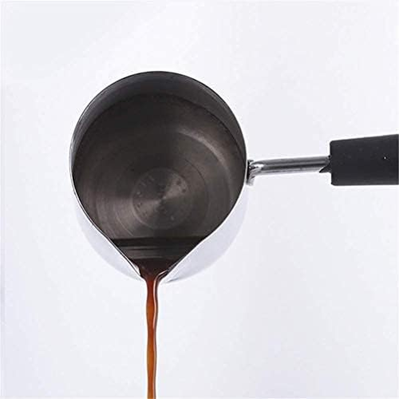 Coffee Pot Durable Turkish Coffee Pot Induction Cooker Teapot Moka Coffee Pot Kettle Gas Stove Heating Stainless Steel Milk Jug Latte Pot -600Ml(1Pcs) image number 4