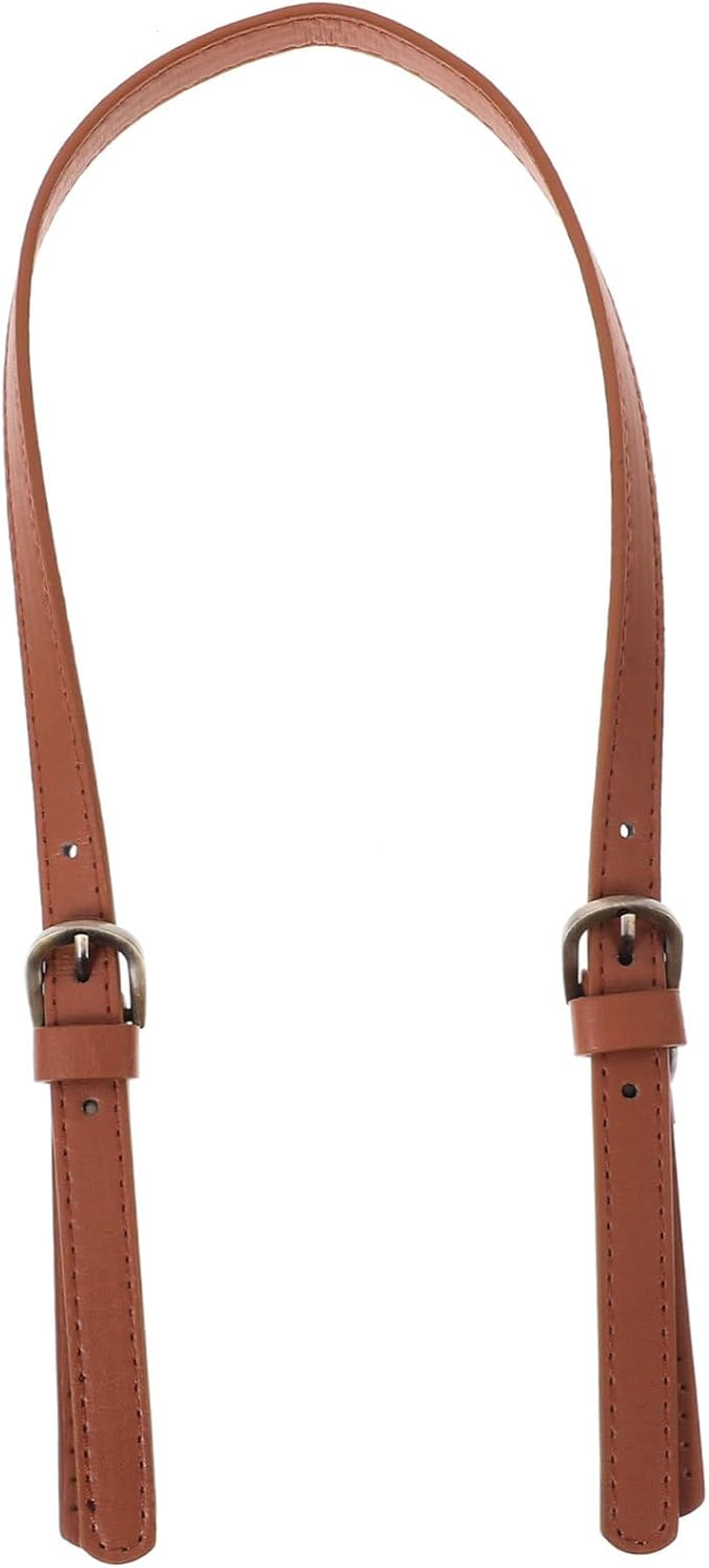 IWOWHERO 2Pcs Synthetic Leather Handbag Handles Tote Bag Replacement Strap DIY Bag Belt for Women Dual Buckle and Adjustable