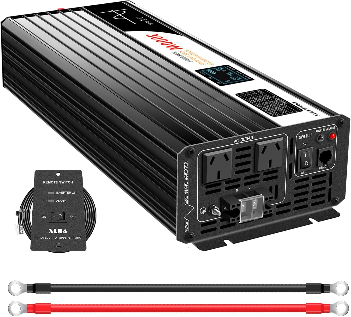 Xijia 3000W Solar Inverter 12V to 240V Pure Sine Wave for Camping Boat (DC12V (Range 10V-15V) 3000W) image number 4