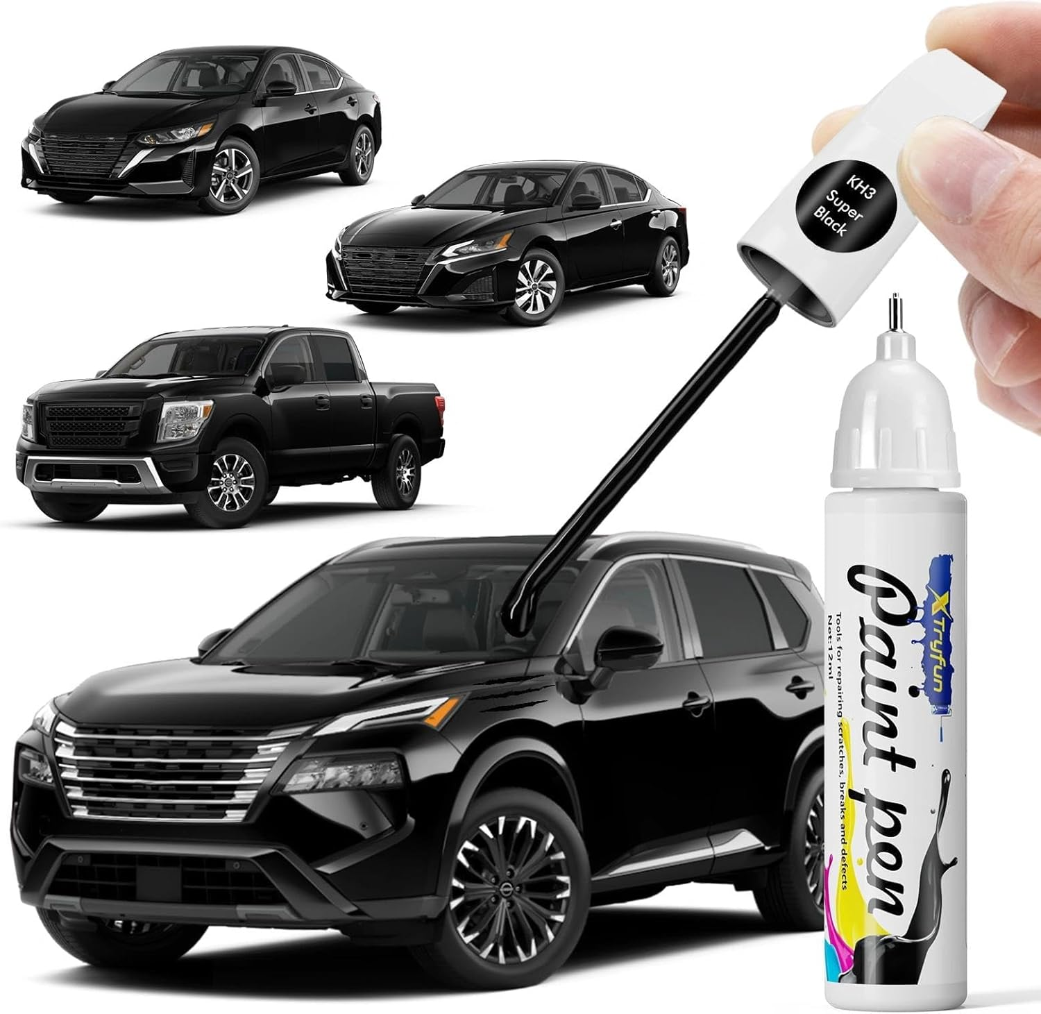 KBY Boulder Gray Touch up Paint Compatible with Nissan, DIY Car Paint Scratch Repair, Automotive Paints, Quick & Easy Fix Scratch Repair for Rogue/Pathfinder/Frontier/Kicks/Murano