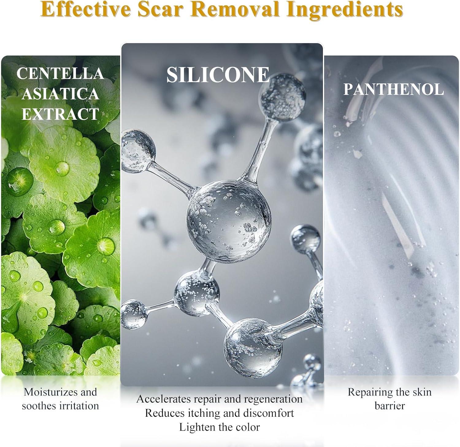 Silicone Scar Cream Scar Gel, Advanced Scar Cream for Surgical Scars, C-Section, Injury, Stretch Marks, Acne, Burns, Keloids, Old & New Scars, 1.85 Oz (55G)