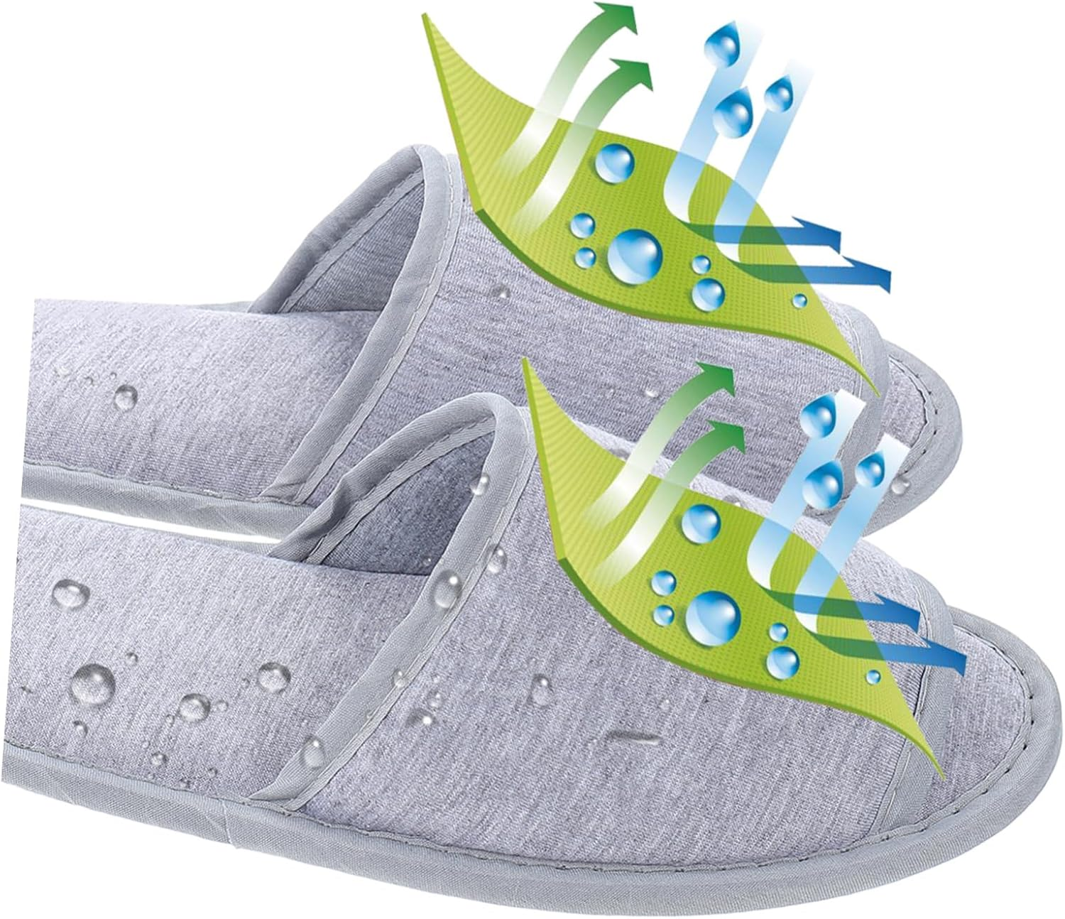 GANAZONO Portable Hotel Slippers Women Travel Cotton Folding Slippers Lightweight Non-Slip Indoor