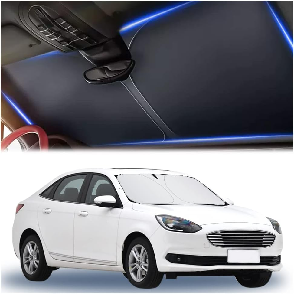 Sunshade for Car Windshield,240T Thickened Windshield Sun Shade for Blocking 99% Sunlight & Heat,Summer Car Essentials Sun Cover for Car Windshield Fits,Truck,Suv