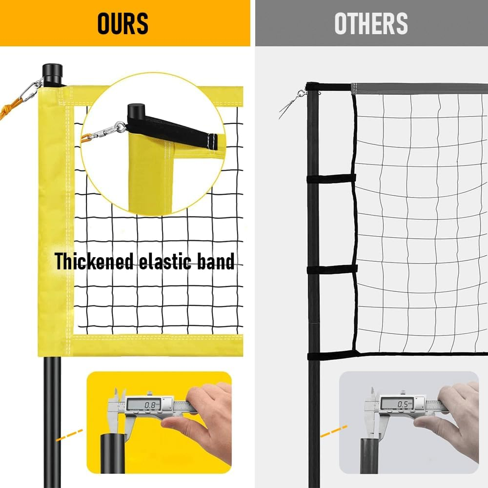 Portable Volleyball Net Set Outdoor Portable Volleyball Net System for Beach Backyard, Kids Adults Volleyball Net Set with Adjustable Height Poles, All in One Carry Bag image number 3