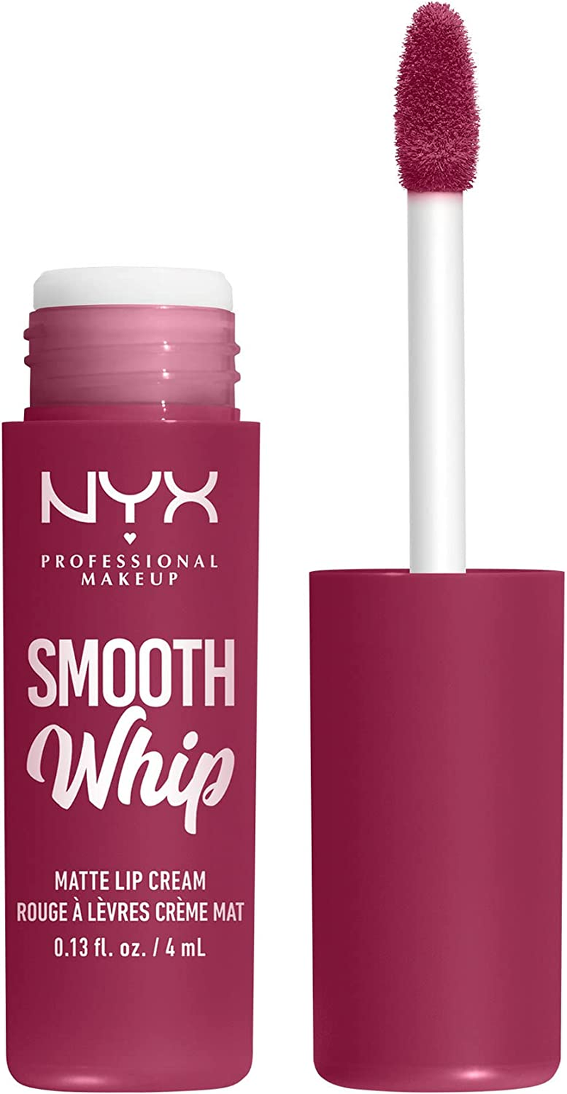 NYX PROFESSIONAL MAKEUP Smooth Whip Matte Lip Cream, Vegan Liquid Lipstick - Fuzzy Slippers (Warm Plum)