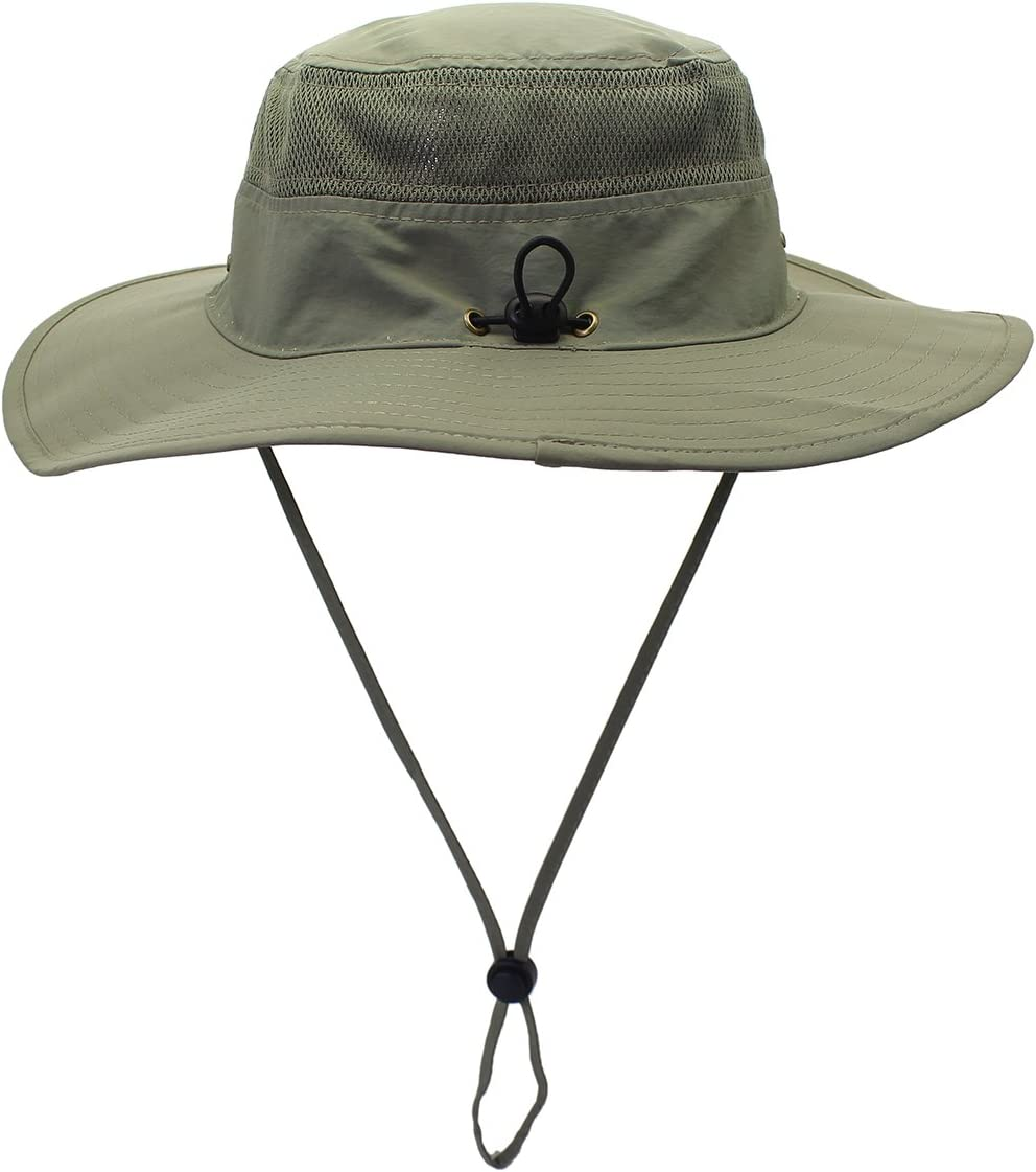 Croch Sun Hat for Men and Women UV Protection Breathable Fishing Hat for Hiking, Camping,Travel, Fishing 60CM - Dark Khaki image number 3
