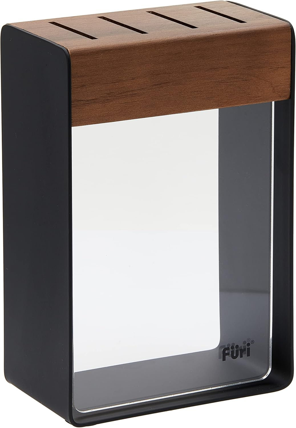 Furi Pro Limited Edition Knife Block Set 5 Piece &ndash; Stainless Steel Knives with Walnut Block, Superior Cutting Performance, Ergonomic Anti-Fatigue Handles image number 2