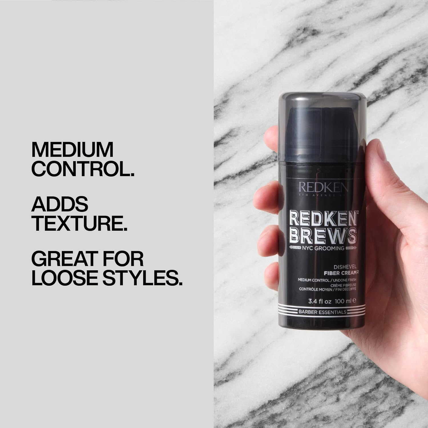 Redken Brews Fiber Cream for Men | Men'S Hair Styling Cream with Medium and Natural Hold | Undone Finish & Adds Texture and Shape | 100Ml image number 2
