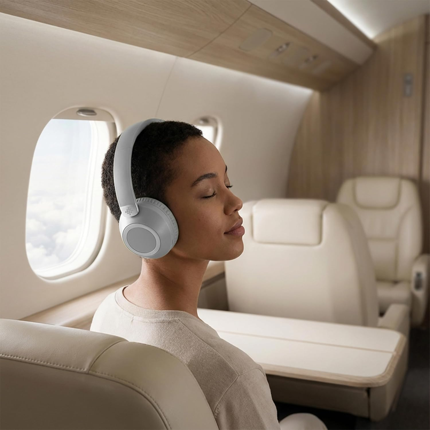 Intempo Aria Noise Cancelling Headphones - Wireless Bluetooth Over-Ear Headphones, up to 50 Hours Playback Time, Active Noise Cancellation, Foldable Design, Type-C Charging Cable Included, Green image number 6