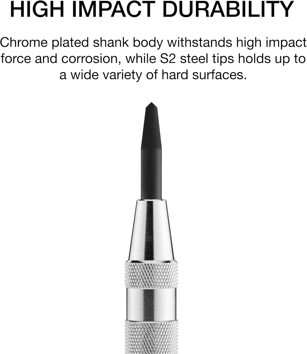 NEIKO 02639A 6-Inch Automatic Center Hole Punch with Adjustable One-Handed Spring Impact, Chrome-Plated Shank, and Premium S2 Steel Tip