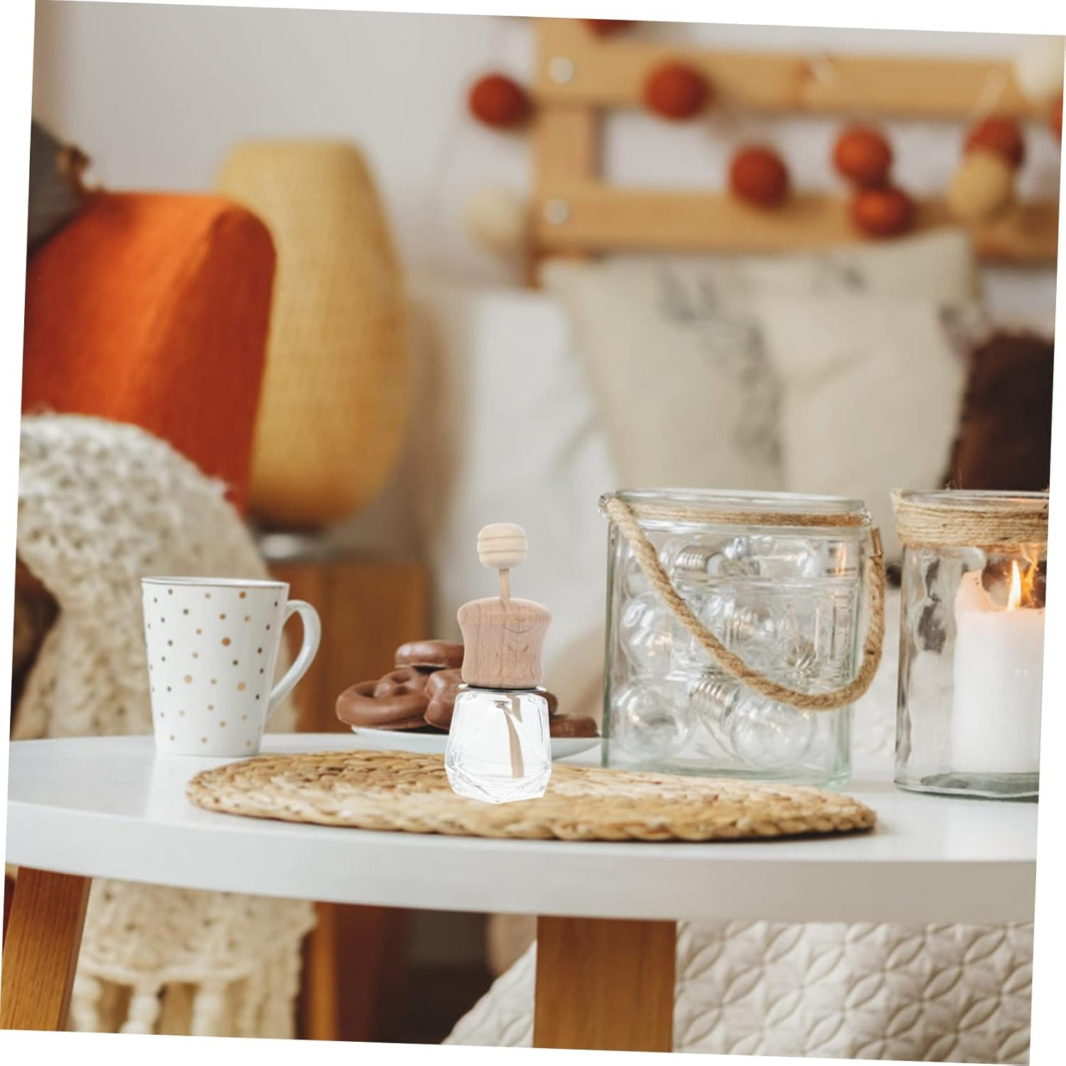 Amosfun 9Pcs Automotive Smart Car Air Freshener Car Air Vent Aromatherapy Diffuser Essential Oil Perfume Bottle Aroma Bottle image number 6