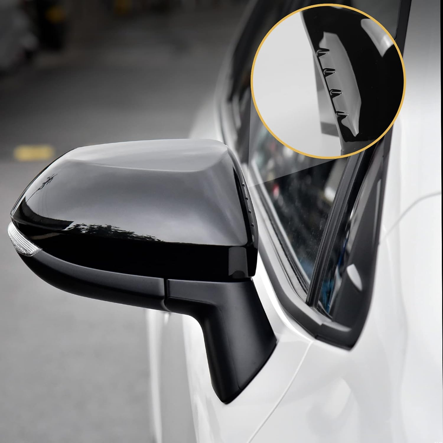 CKE for Toyota Corolla 2024 2023 2022 2021 2020 Accessories Sport Car Rearview Mirror Cover Trims Rear View Mirror Guard Protector Caps -Glossy Black