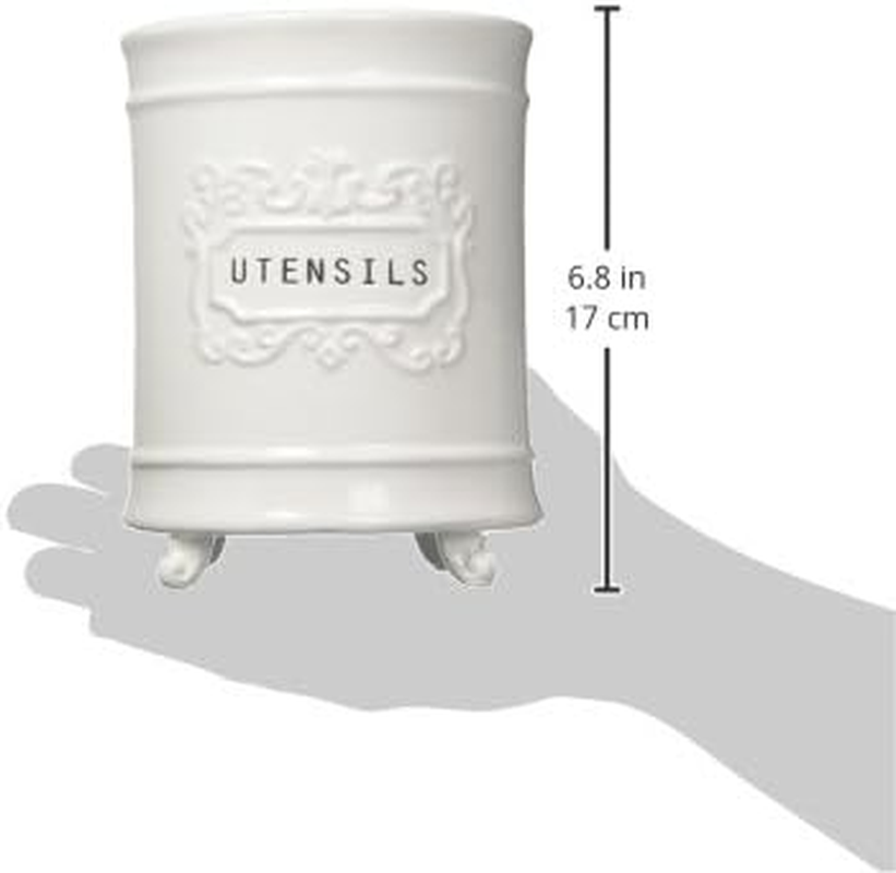 Mud Pie Circa Utensil Ceramic Holder, 6.5"X5" Dia, Utensils image number 5