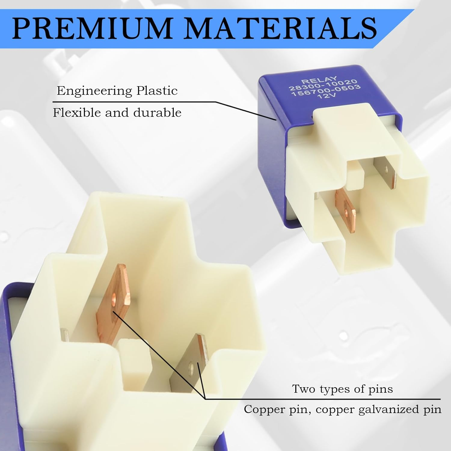 Starter Relay Replacement OEM# 28300-10020, 4 Pin Compatible with Lexus ES300 GS300 GS400 GS430 Toyota 4Runner Avalon for Starting Engine, Professional Car Accessories image number 5