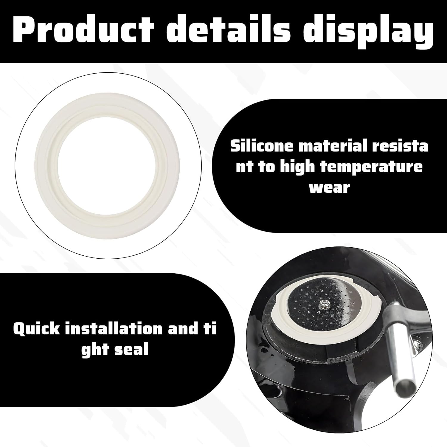 Gaskets for Breville Coffee Machine Accessories, 2 Pcs Gaskets for Breville Barista Express Accessories, Coffee Accessories Compatible with Breville Espresso Machine Bes920、900、980/Xl(58Mm) image number 3