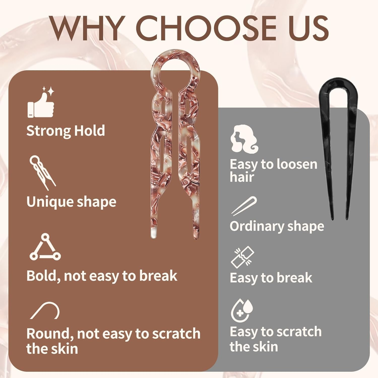 Lialys Hair Pin, Prestige Hair Pin,New Hair Accessories, Elegant Hair Clips for Women, Suitable for All Hair Types (3Pcs) image number 2